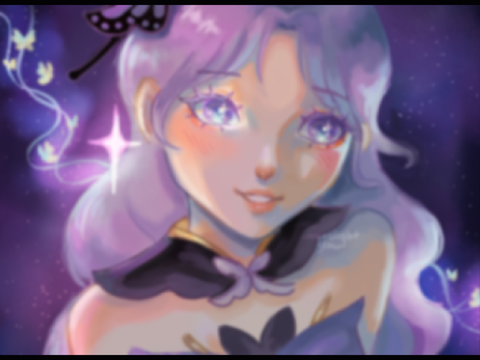 glowing butterflies - oc art