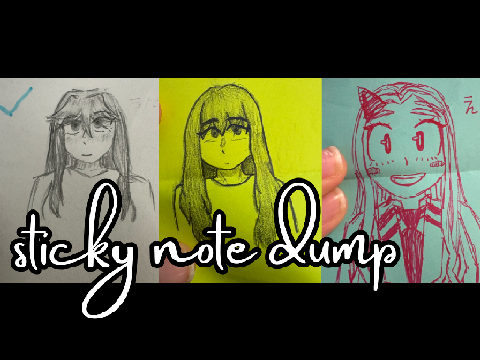 [ft. new ocs] tiny sticky note dump