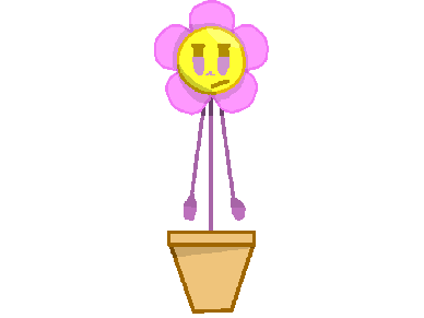 Flower BFDI in a pot