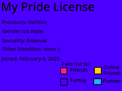 My Pride License!