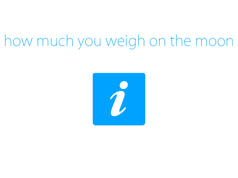 How Much Do You Weigh on the Moon? (Fixed)