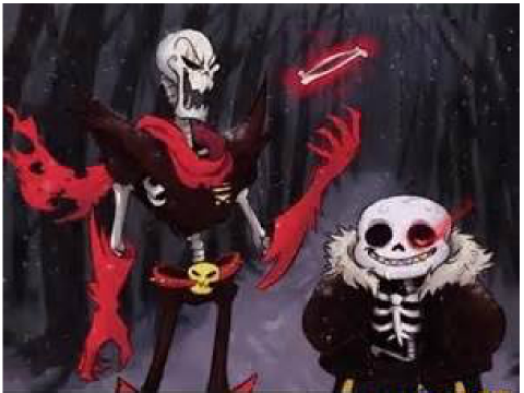 fell payrus and fell sans drawing i did
