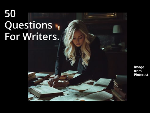 50 questions for writers! ✰ remix remix