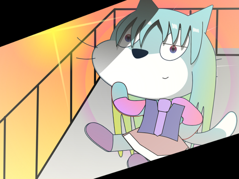 【猫改造】屋上にて。