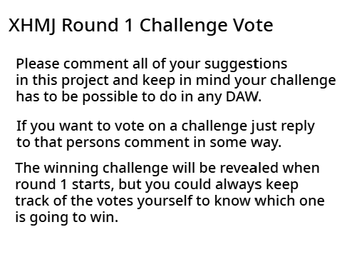 XHMJ Round 1 Challenge Vote