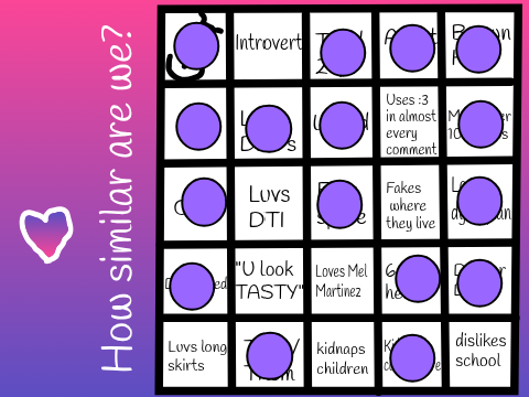 The-Bi-Dino bingo! ~ How similar are we? remix