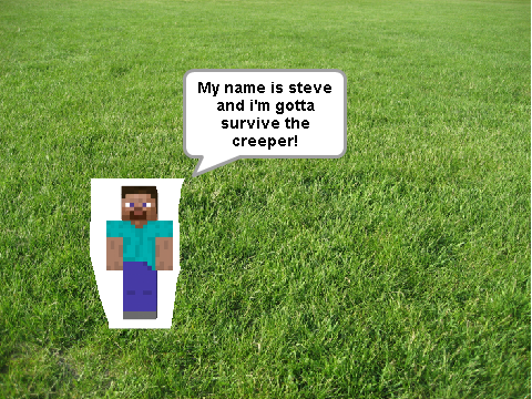Steve survives the creeper! Animation!