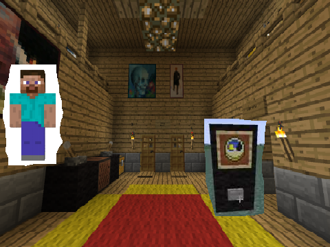 Steve build a time mashine and goes in to it! Animation!