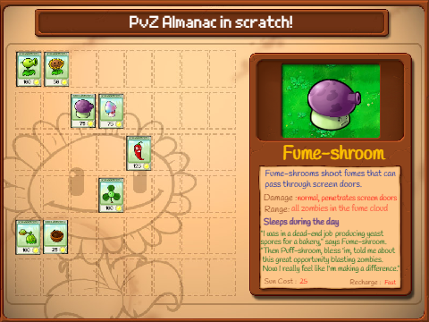 PvZ Almanac in Scratch (remix)