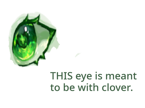 the eye and clover are meant to be