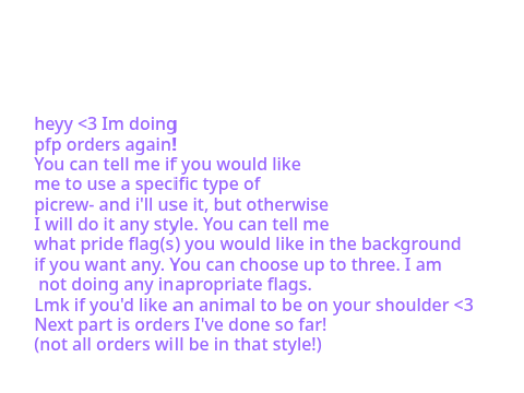 {OPEN} Pfp orders!