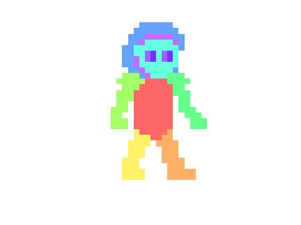 Color Block Idle Animation For Future Animation