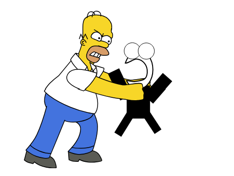 Homer Strangling me lol