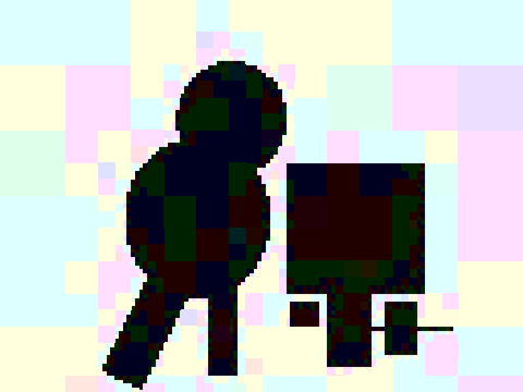 白黒画像描画変換