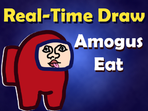 Drawing Amogus Eat