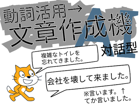 【AI】動詞活用→文章生成機AI！