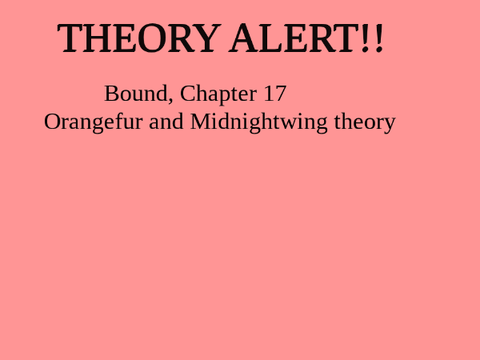 ☆*☆Bound - Chapter 17☆*☆ - Possible theory?