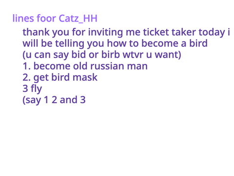 lines for @Catz_HH