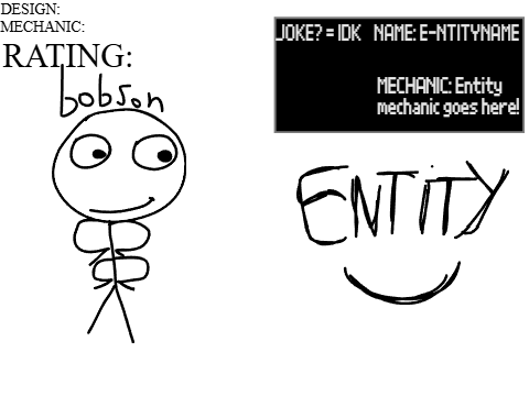 Give me some of yo entities and I'll rank em' (and also redesign them I guess)