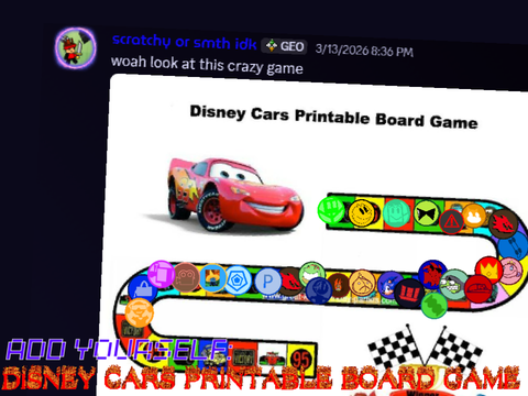 AY: DISNEY CARS PRINTABLE BOARD GAME [REMIX: 14] remix