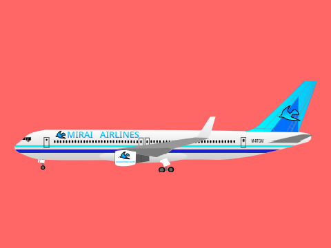 Boeing 767-300 MIRAI Airline Livery