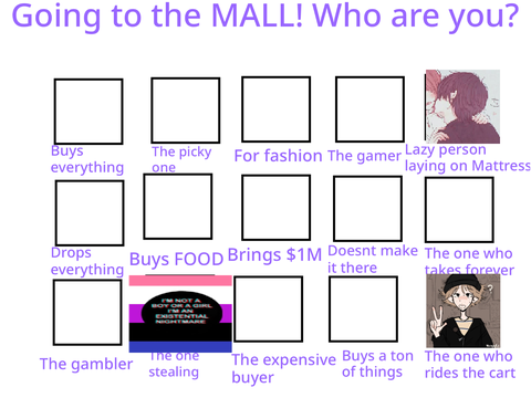 GOING TO THE MALL! REMIX AND TELL ME WHO U ARE remix remix