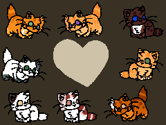 Day 135-142 of drawing bean cats | Eight beans in ClanGen style