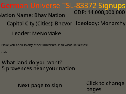 German Universe TSL-83772 Signups remix