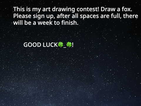 Drawing contest (Fox ONLY)