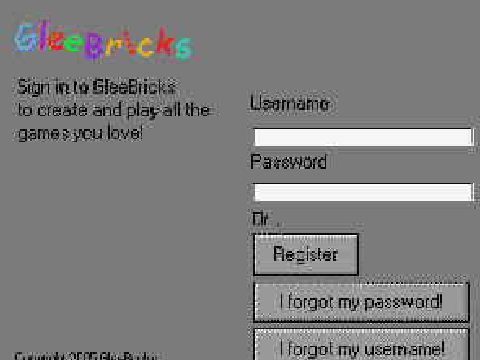 Gleebricks 2000 site screenshot