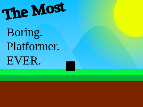 the worlds shortest boringest platformer