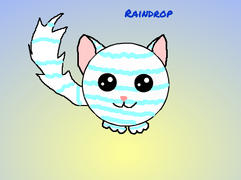 Puffs : Raindrop (Made Up Creature | For @Rose_Paws 