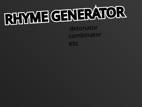Rhyme generator