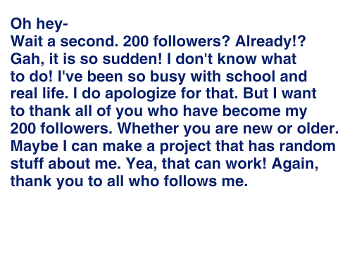200+ Followers!