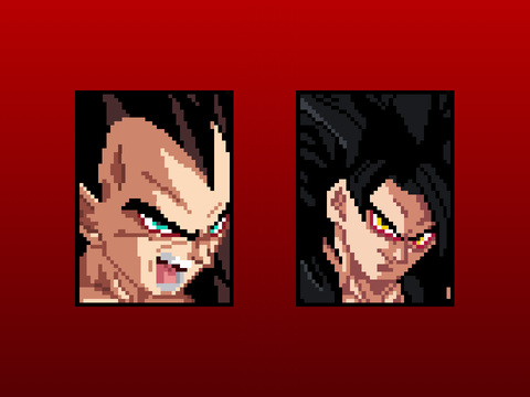 DBGT SSJ4 Goku & Vegeta Facesets /-REQUESTES-/