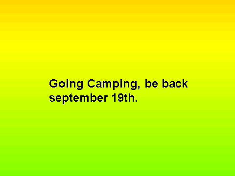 Gone Camping