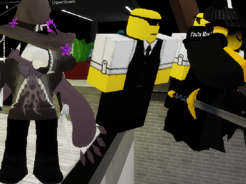 Azure meets Mafioso and his minions in BrookHaven