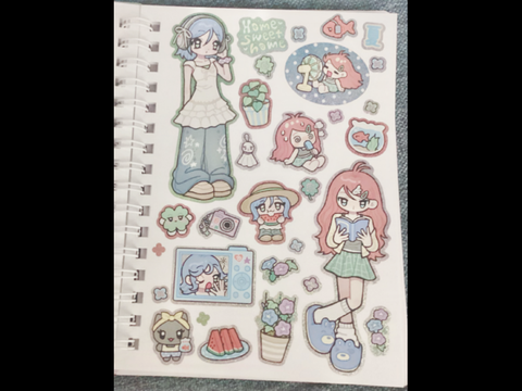 【百均縛り】初めてのシール帳✨