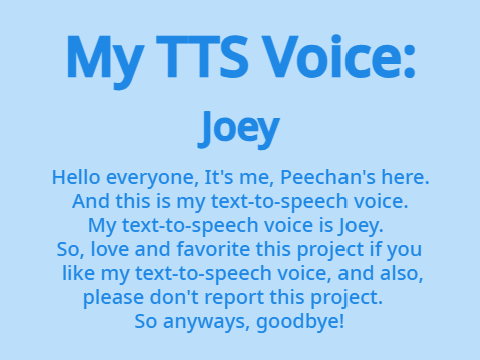 My TTS Voice