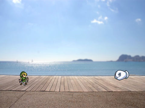 Toon Link VS Master Hand