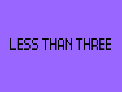 less than three // template // coding test