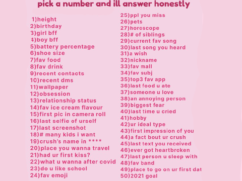 Pick a number and I will answer honestly