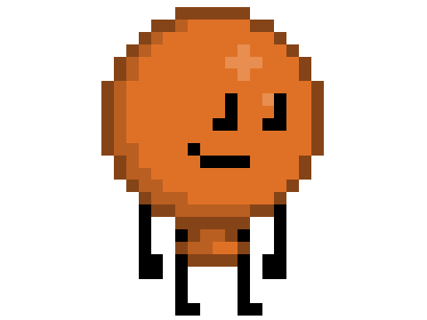 Orange Balloon Pixel Art!