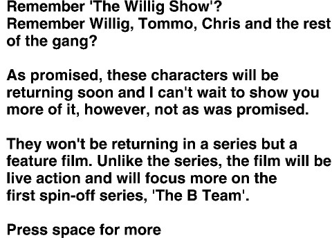 Willig movie news