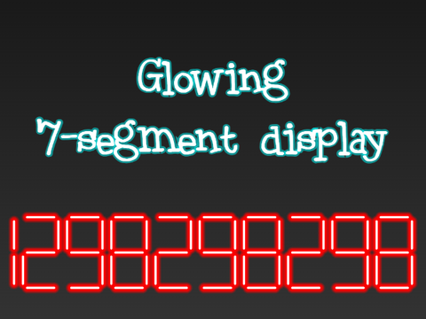 Glowing 7-segment display