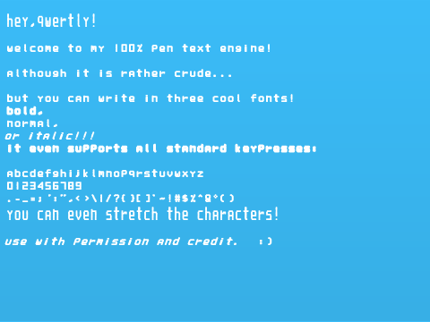 Pen Text Engine