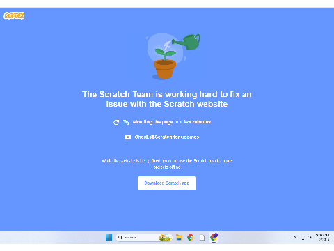 Scratch was down???