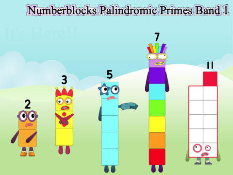 Numberblocks Palindromic Primes Band 1