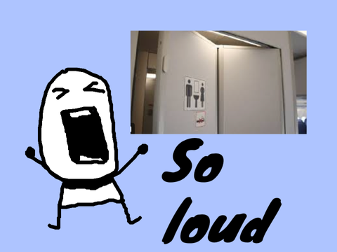 Airplane bathroom