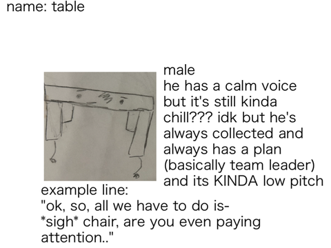 Audition for table<><